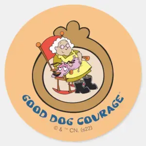 Courage The Cowardly Dog Good Dog Courage Classic Round Sticker