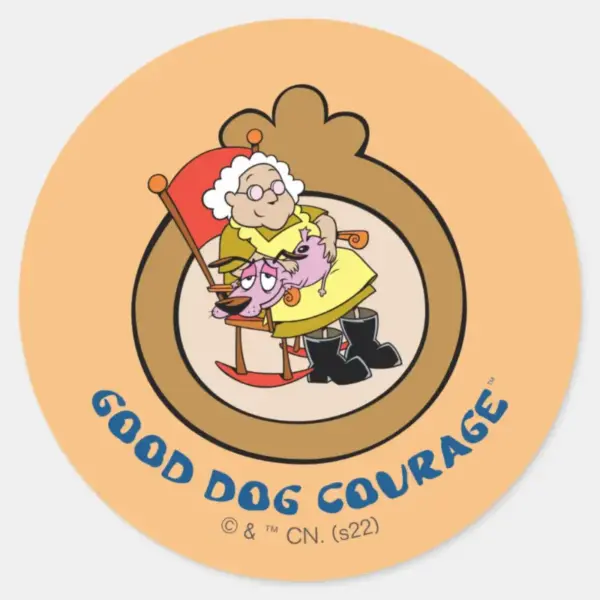 Courage The Cowardly Dog Good Dog Courage Classic Round Sticker