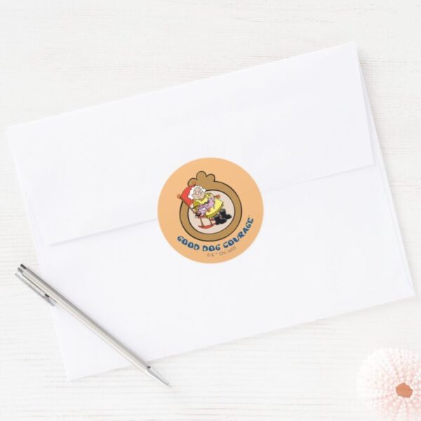 Courage The Cowardly Dog Good Dog Courage Classic Round Sticker