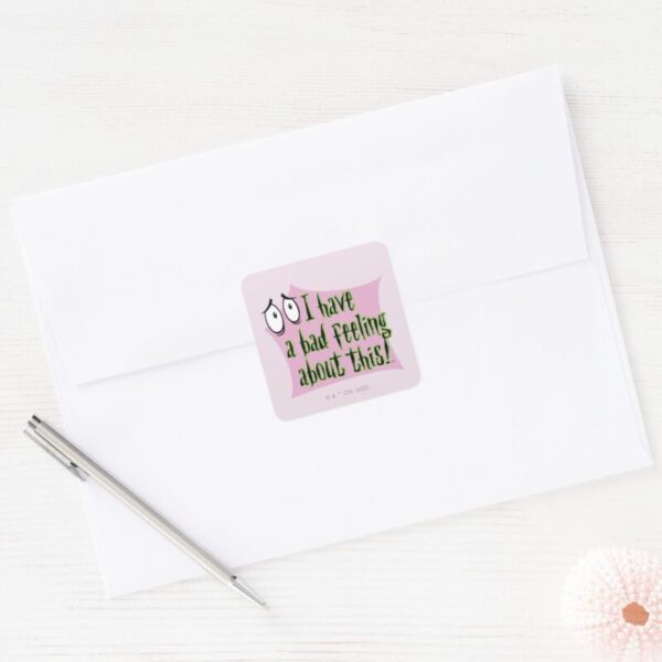 Courage The Cowardly Dog I Have A Bad Feeling… Square Sticker