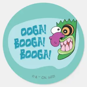 Courage The Cowardly Dog Ooga Booga Booga Classic Round Sticker