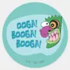 Courage The Cowardly Dog Ooga Booga Booga Classic Round Sticker