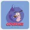 Courage The Cowardly Dog Shadow Graphic Square Sticker