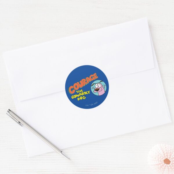 Courage The Cowardly Dog Show Logo Classic Round Sticker