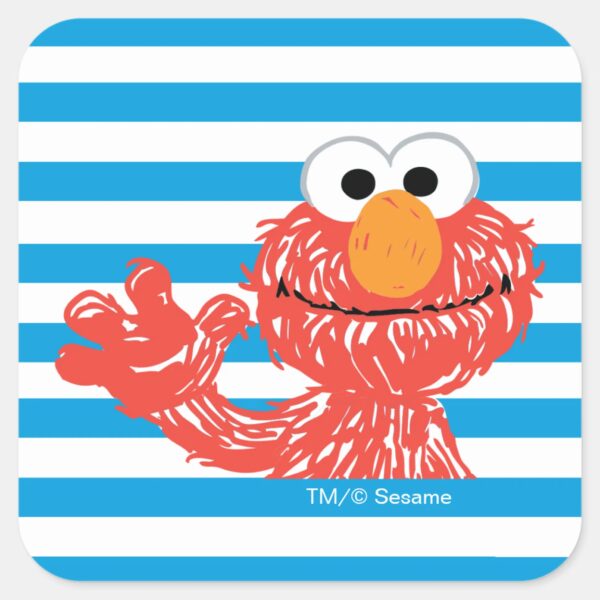 Crayon_Elmo_Stripe_Pattern_Square_Sticker_1 Crayon Elmo Stripe Pattern Square Sticker