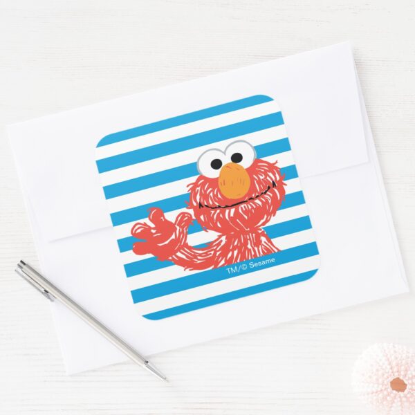 Crayon_Elmo_Stripe_Pattern_Square_Sticker_3 Crayon Elmo Stripe Pattern Square Sticker
