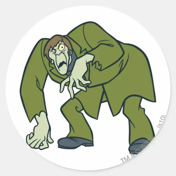 Creeper_Villain_Classic_Round_Sticker_1 Creeper Villain Classic Round Sticker