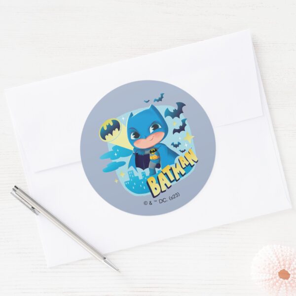 Cuter_Than_Cute_Batman_Classic_Round_Sticker_3 Cuter Than Cute Batman Classic Round Sticker
