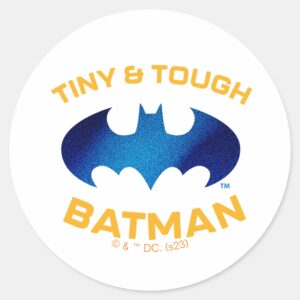 Cuter Than Cute Tiny Tough Batman Classic Round Sticker