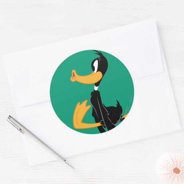 DAFFY_DUCK™_Being_Crazy_Classic_Round_Sticker_3 DAFFY DUCK™ Being Crazy Classic Round Sticker