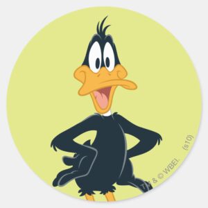 DAFFY DUCK™ CLASSIC ROUND STICKER