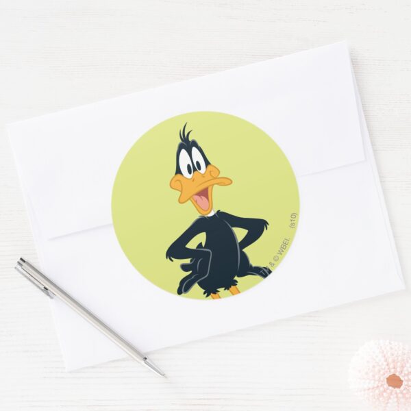DAFFY_DUCK™_CLASSIC_ROUND_STICKER_3 DAFFY DUCK™ CLASSIC ROUND STICKER