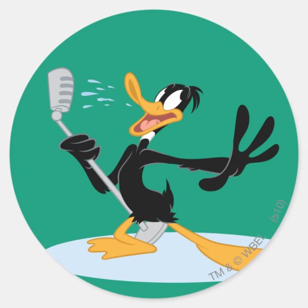 DAFFY_DUCK™_Singing_Classic_Round_Sticker_1 DAFFY DUCK™ Singing Classic Round Sticker