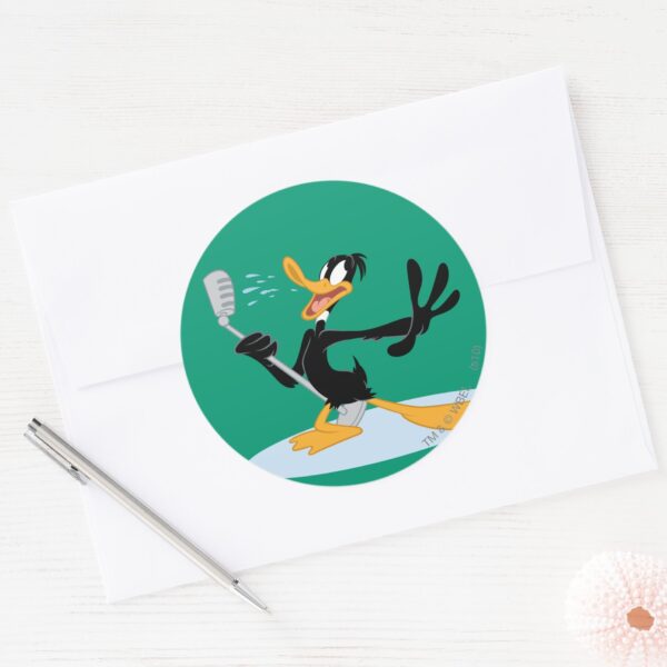 DAFFY_DUCK™_Singing_Classic_Round_Sticker_3 DAFFY DUCK™ Singing Classic Round Sticker