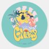 DAFFY_DUCK™_Surfing_-_Gnarly_Classic_Round_Sticker_1 DAFFY DUCK™ Surfing Gnarly Classic Round Sticker