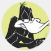 DAFFY_DUCK™_Up_Close_Classic_Round_Sticker_1 DAFFY DUCK™ Up Close Classic Round Sticker