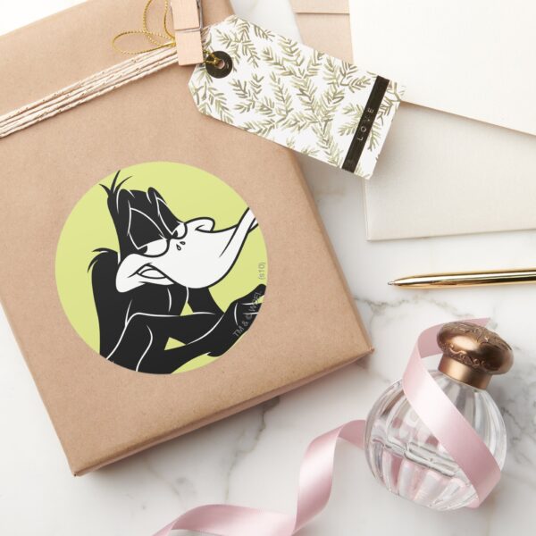 DAFFY_DUCK™_Up_Close_Classic_Round_Sticker_5 DAFFY DUCK™ Up Close Classic Round Sticker
