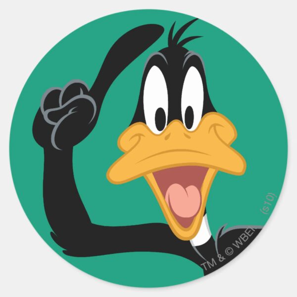 DAFFY DUCK™ With A Great Idea Classic Round Sticker