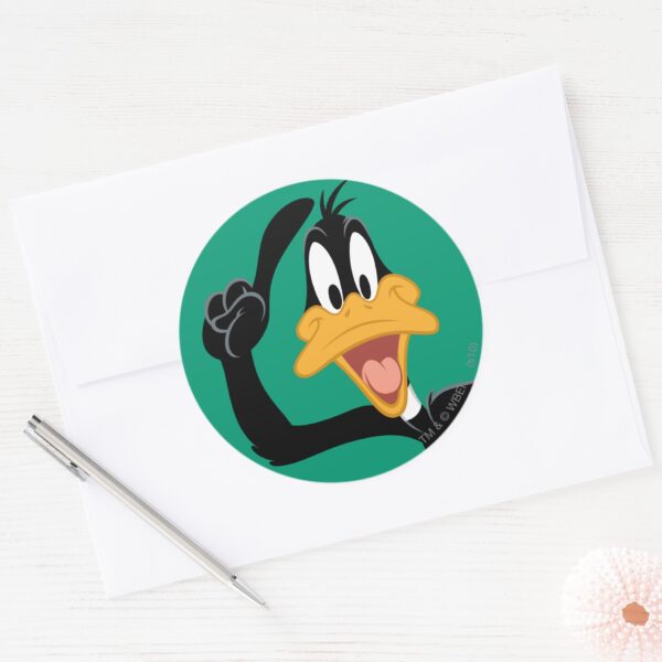 DAFFY DUCK™ With A Great Idea Classic Round Sticker