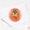 DAFFY_DUCK™_in_Orange_Classic_Round_Sticker_3 DAFFY DUCK™ In Orange Classic Round Sticker
