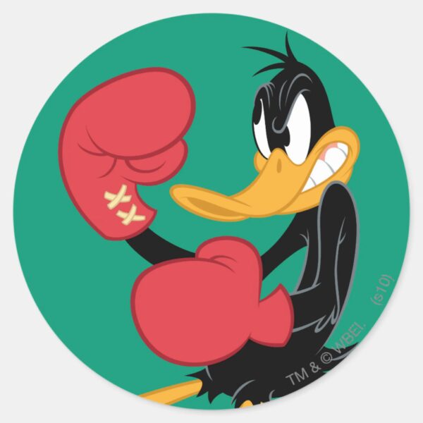 DAFFY_DUCK™_the_Boxer_Classic_Round_Sticker_1 DAFFY DUCK™ The Boxer Classic Round Sticker