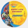 DC Comics Justice League Birthday Classic Round Sticker