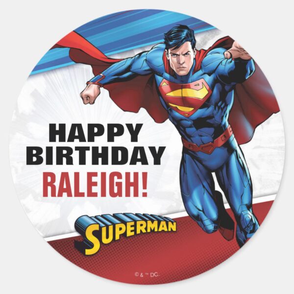 DC_Comics___Superman_-_Birthday_Classic_Round_Sticker_2 DC Comics Superman Birthday Classic Round Sticker