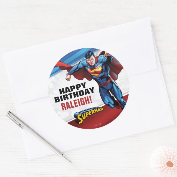 DC_Comics___Superman_-_Birthday_Classic_Round_Sticker_4 DC Comics Superman Birthday Classic Round Sticker