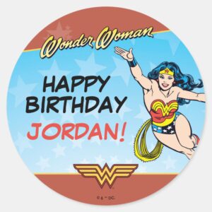 DC_Comics___Wonder_Woman_Birthday_Classic_Round_Sticker_1 DC Comics Wonder Woman Birthday Classic Round Sticker