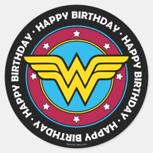 DC_Comics___Wonder_Woman_Circle_&_Stars_Logo_Classic_Round_Sticker_1 DC Comics Wonder Woman Circle Stars Logo Classic Round Sticker
