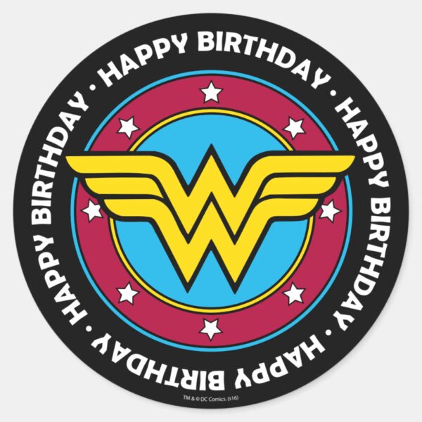 DC_Comics___Wonder_Woman_Circle_&_Stars_Logo_Classic_Round_Sticker_1 DC Comics Wonder Woman Circle Stars Logo Classic Round Sticker