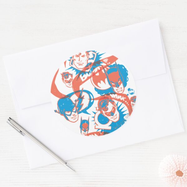 DC Originals Logo Burst Classic Round Sticker
