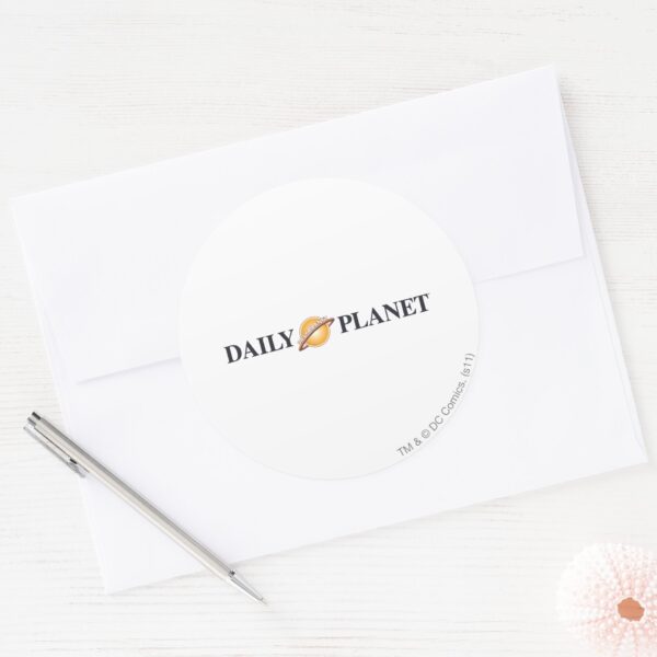 Daily_Planet_Logo_Classic_Round_Sticker_3 Daily Planet Logo Classic Round Sticker