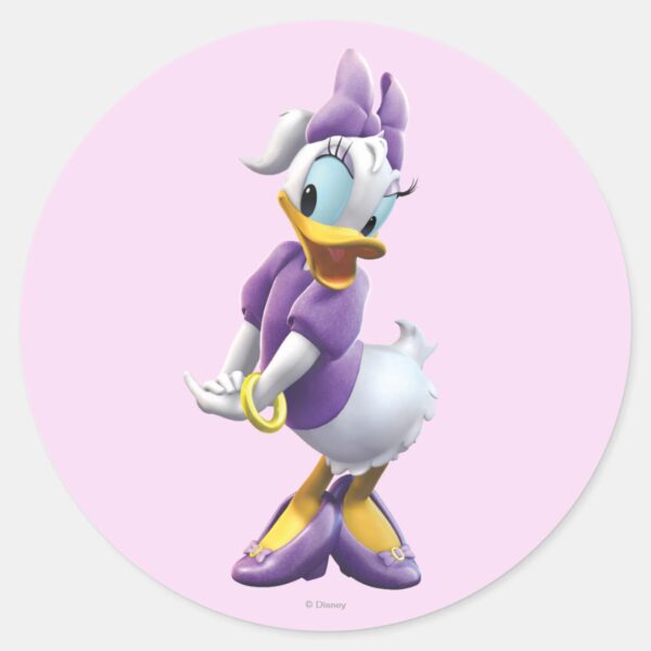 Daisy_Duck_Clubhouse___Cute_Classic_Round_Sticker_1 Daisy Duck Clubhouse Cute Classic Round Sticker