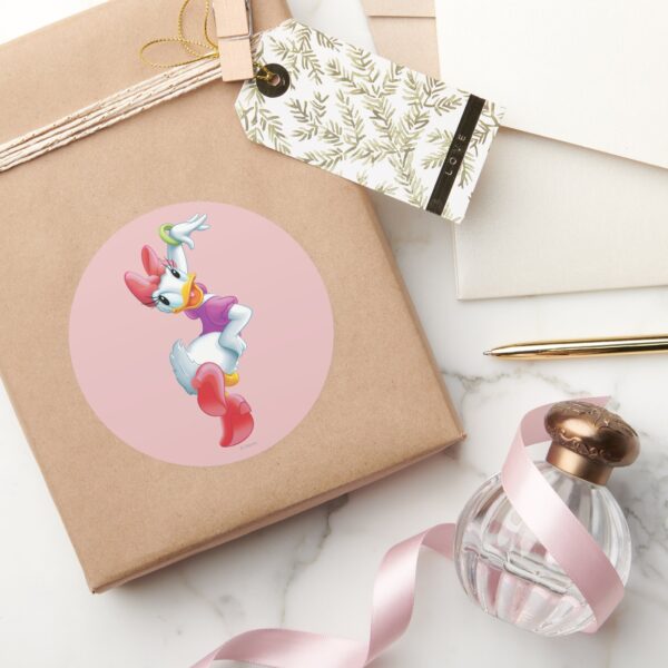 Daisy_Duck___Dancing_Classic_Round_Sticker_5 Daisy Duck Dancing Classic Round Sticker