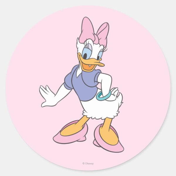 Daisy_Duck___Diva_Classic_Round_Sticker_1 Daisy Duck Diva Classic Round Sticker