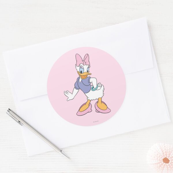 Daisy_Duck___Diva_Classic_Round_Sticker_3 Daisy Duck Diva Classic Round Sticker