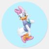 Daisy_Duck___Flirting_Classic_Round_Sticker_1 Daisy Duck Flirting Classic Round Sticker
