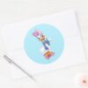 Daisy_Duck___Flirting_Classic_Round_Sticker_3 Daisy Duck Flirting Classic Round Sticker