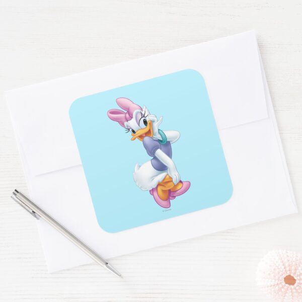 Daisy Duck Flirting Square Sticker