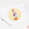 Daisy_Duck___Surprised_Classic_Round_Sticker_3 Daisy Duck Surprised Classic Round Sticker