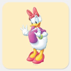 Daisy Duck Surprised Square Sticker