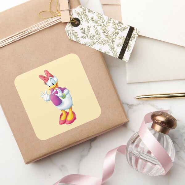 Daisy_Duck___Surprised_Square_Sticker_5 Daisy Duck Surprised Square Sticker