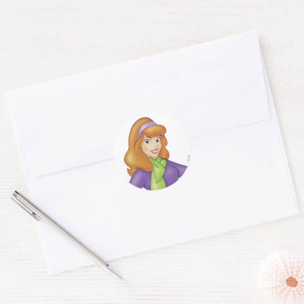 Daphne_Smiling_Classic_Round_Sticker_3 Daphne Smiling Classic Round Sticker