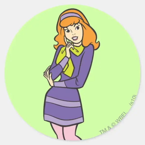 Daphne_Wondering_Classic_Round_Sticker_1 Daphne Wondering Classic Round Sticker