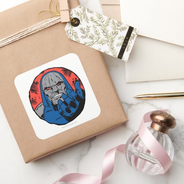 Darkseid Head Shot 2 Square Sticker