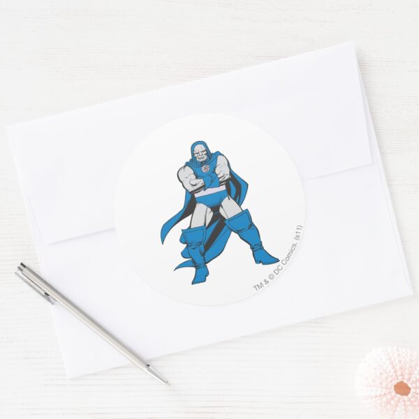 Darkseid_Poses_Classic_Round_Sticker_3 Darkseid Poses Classic Round Sticker
