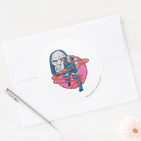 Darkseid Shoots Omega Beams Classic Round Sticker
