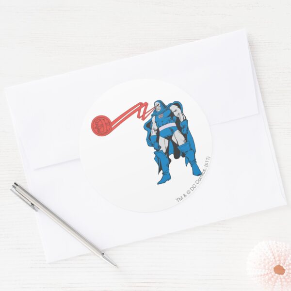 Darkseid Uses Psionic Powers Classic Round Sticker