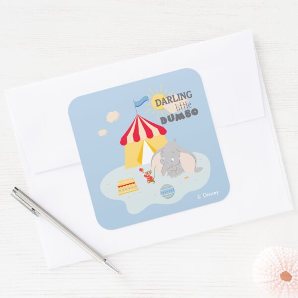 Darling_Little_Dumbo_&_Timothy_Square_Sticker_3 Darling Little Dumbo Timothy Square Sticker